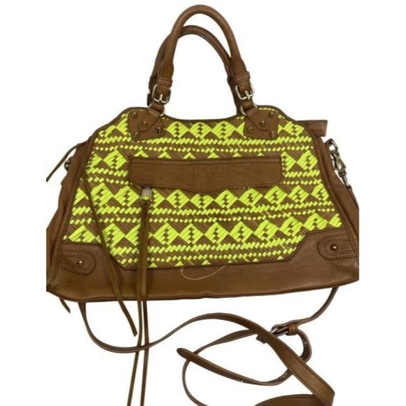rebecca minkoff woven neon leather cross body bag - Picture 1 of 10